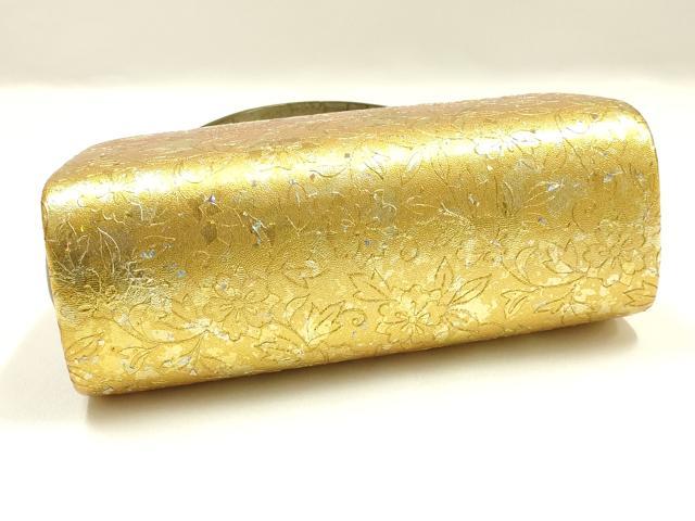 平和屋着物▼和装小物　和装バッグ　ハンドバッグ　花唐草　金彩　暈し　逸品　AABK9592ay