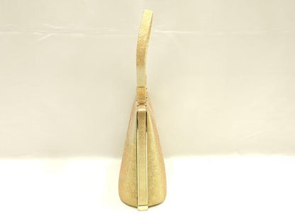 平和屋着物▼和装小物　和装バッグ　ハンドバッグ　扇面花文　金銀糸　逸品　AABK9596ay