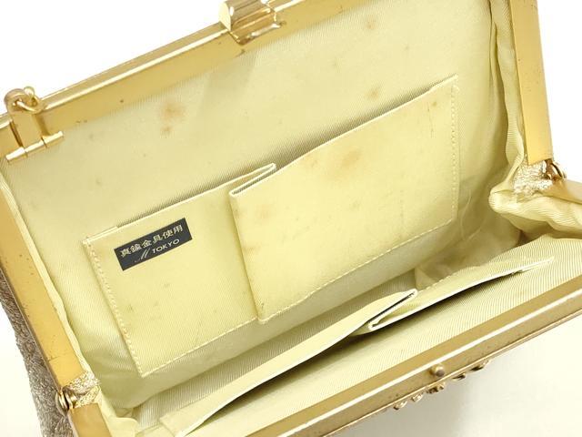 平和屋着物▼和装小物　和装バッグ　ハンドバッグ　チェーンバッグ　金銀糸　逸品　AABK9597ay