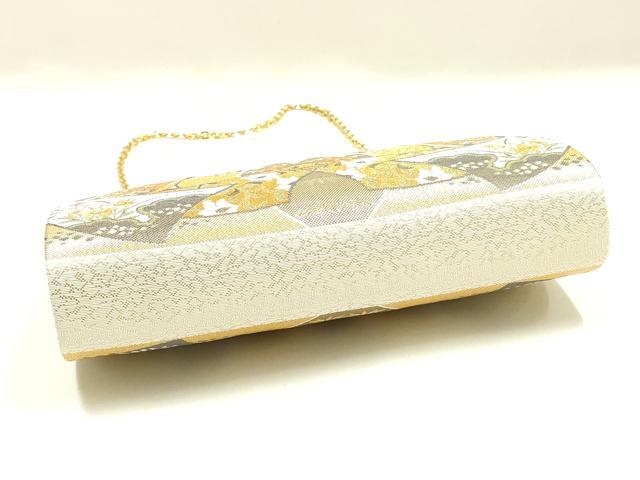 平和屋着物▼和装小物　和装バッグ　ハンドバッグ　チェーンバッグ　吉祥花文　金糸　逸品　AABK9600ay