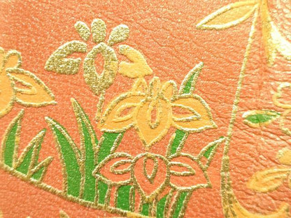 平和屋着物▼和装小物　和装バッグ　ハンドバッグ　チェーンバッグ　花唐草文　金彩　逸品　AABK9602ay