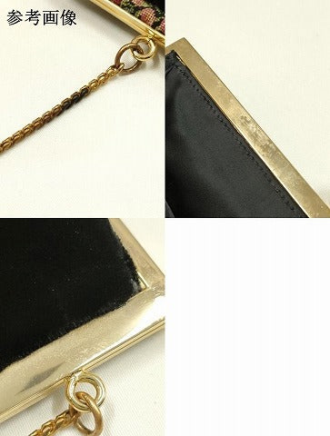 平和屋着物▼和装小物　和装バッグ　Leu Locati　レウロカティ　ハンドバッグ　プチポワン刺繍　ベルベット　逸品　AABK9603ay