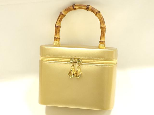 平和屋着物▼和装小物　和装バッグ　ハンドバッグ　バニティバッグ　バンブーハンドル　逸品　AABK9605ay