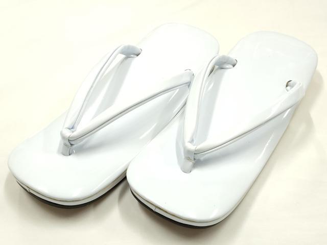 平和屋着物▼男性　和装小物　雪駄・下駄セット　白　桐下駄　仁藤　逸品　AABK9611ay