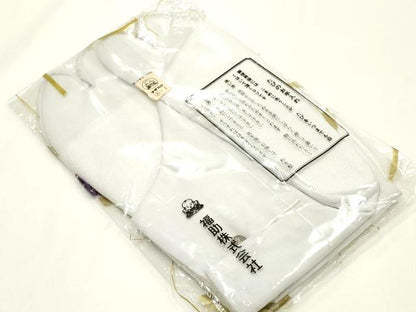平和屋着物▼和装小物　足袋　まとめて5点　福助　4枚コハゼ　24cm　綿　逸品　未使用　AABK9612ay