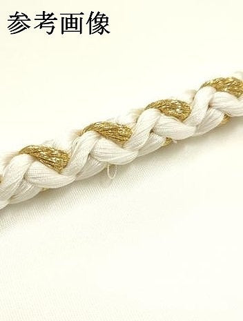 平和屋着物●和装小物　振袖用帯締め　装飾　つまみ細工　ラインストーン　小田巻　金糸　正絹　逸品　AABK9665ay