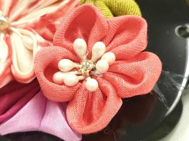 平和屋着物●和装小物　振袖用帯締め　装飾　つまみ細工　小田巻　金糸　逸品　AABK9675ay