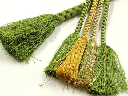平和屋着物●和装小物　振袖用帯締め　装飾　パール　金糸　正絹　逸品　AABK9690ay