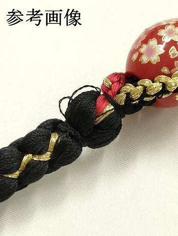 平和屋着物●和装小物　振袖用帯締め　装飾　飾り玉　ビーズ　金糸　正絹　逸品　未使用　AABK9699ay