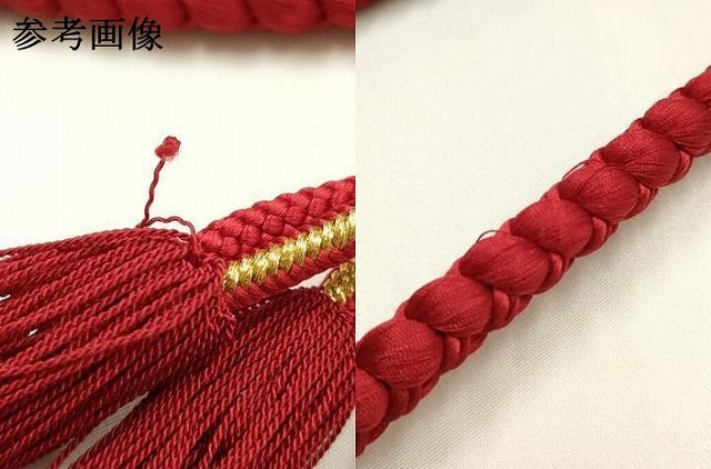 平和屋着物●和装小物　振袖用帯締め　装飾　ちりめん細工　金糸　撚り房　正絹　逸品　AABK9700ay