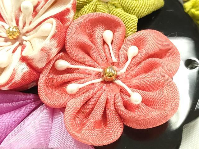 平和屋着物●和装小物　振袖用帯締め　装飾　つまみ細工　小田巻　金糸　正絹　逸品　AABK9710ay