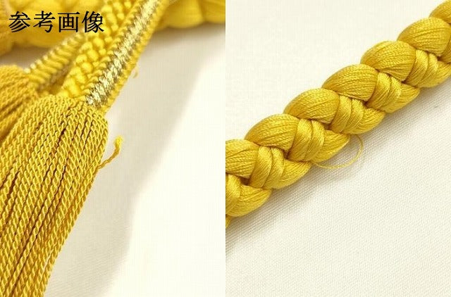 平和屋着物●和装小物　振袖用帯締め　装飾　ちりめん細工　金糸　撚り房　正絹　逸品　AABK9722ay