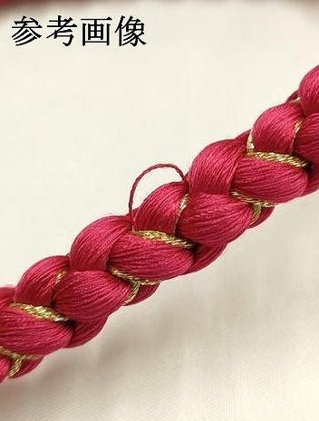 平和屋着物●和装小物　振袖用帯締め　装飾　つまみ細工　パール　鈴　金糸　正絹　逸品　AABK9732ay