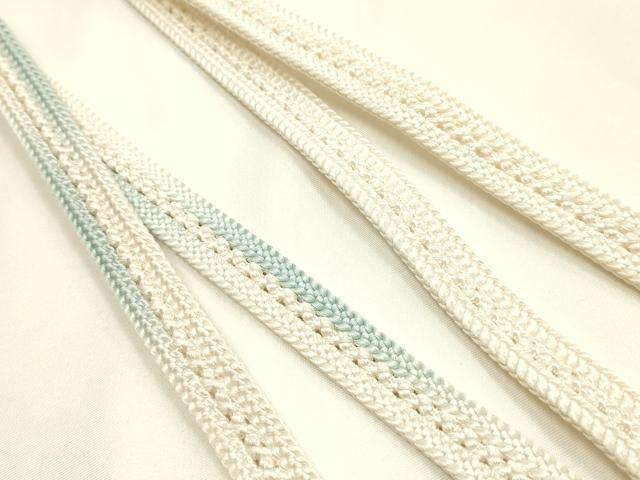 平和屋着物●夏物　京都　きねや　和装小物　帯締め・帯揚げセット　レース組　平組　撚り房　絞り　千鳥　逸品　未使用品あり　AABK9736ay