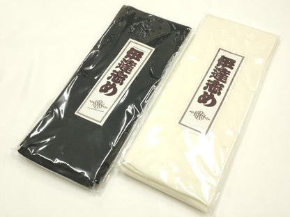 平和屋着物▼和装小物　着付け用品まとめて10点　白・黒　前芯　伊達締め　腰紐　帯枕　帯揚止　逸品　未使用　AABK9741ay