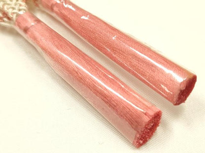 平和屋着物＊夏物　和装小物　上質な帯締め2本　レース組　平組　金糸　正絹　逸品　未使用　AABK9745ay