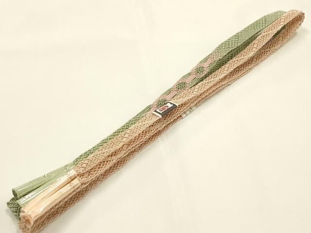 平和屋着物＊夏物　和装小物　上質な帯締め2本　レース組　平組　暈し　正絹　逸品　未使用　AABK9749ay