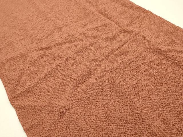 平和屋着物▼ファッションデザイナー　花井幸子　和装小物　帯揚げ　遠州茶色　正絹　逸品　AABK9765ay