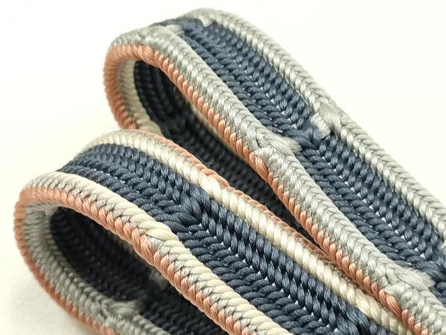 平和屋着物●無形文化財　江戸組紐　五嶋紐　帯締め　平組　正絹　逸品　AABK9778ay