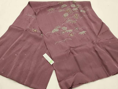 平和屋着物●和装小物　帯締め・帯揚げセット　平組　あい美苑　松竹梅芝花文　銀彩　正絹　逸品　未使用　AABK9786ay
