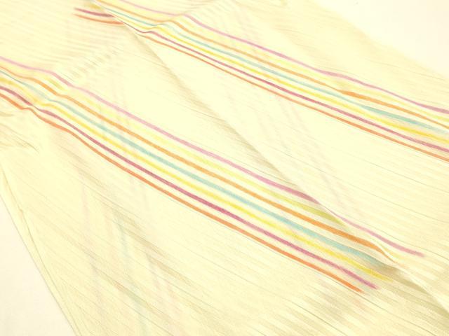 平和屋着物●和装小物　帯締め・帯揚げセット　七本原　厄除け紐　七色紐　7色　細紐　斜縞　正絹　逸品　未使用　AABK9788ay