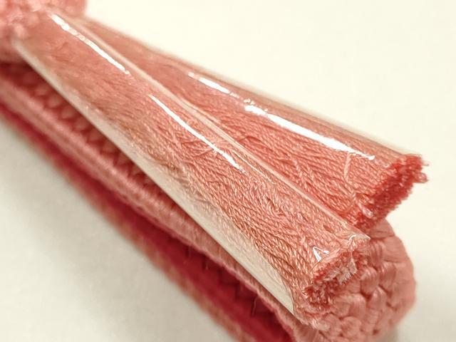 平和屋着物●和装小物　帯締め・帯揚げセット　平組　暈し　柄絞り　舞花文　正絹　逸品　未使用　AABK9790ay