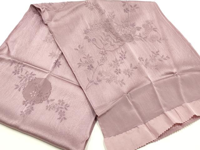 平和屋着物●和装小物　帯締め・帯揚げセット　本草木染　平組　雪輪花地紋　正絹　逸品　未使用　AABK9796ay