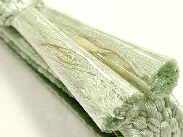 平和屋着物●和装小物　帯締め・帯揚げセット　平組　柄絞り　斜縞　青海波　暈し　さが美扱い　正絹　逸品　未使用　AABK9798ay