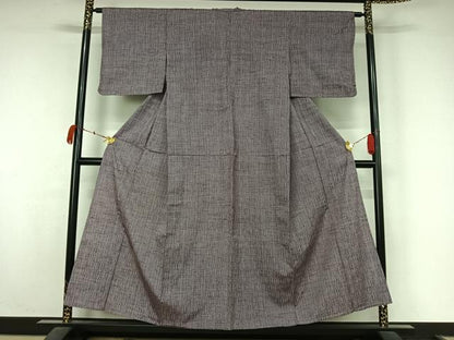平和屋着物▽上質な紬　単衣　立涌文　正絹　逸品　AABK9804jh