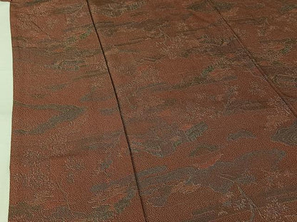平和屋着物▽江戸小紋　単衣　風景文　正絹　逸品　AABK9805jh
