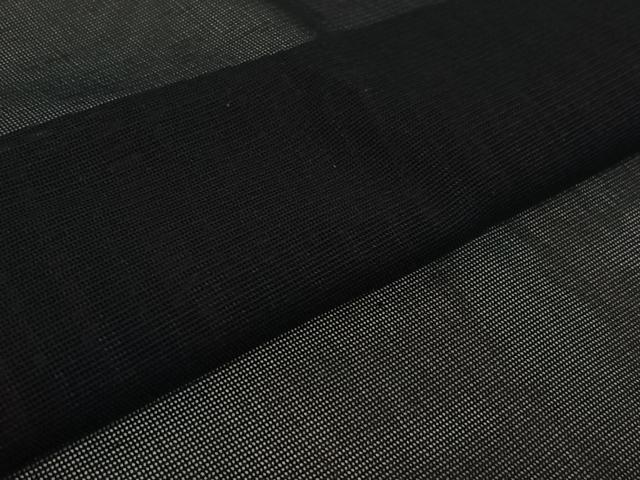 平和屋着物▽道行コート　スリーシーズン　春夏秋　塵除け　縞　黒地　ロング丈　AABK9809jh