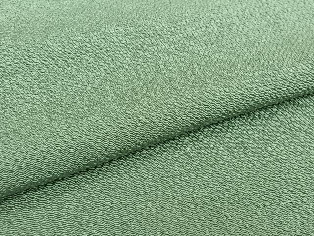 平和屋着物▽上質な色無地　単衣　薄青色　鬼しぼ縮緬　正絹　逸品　AABK9821jh