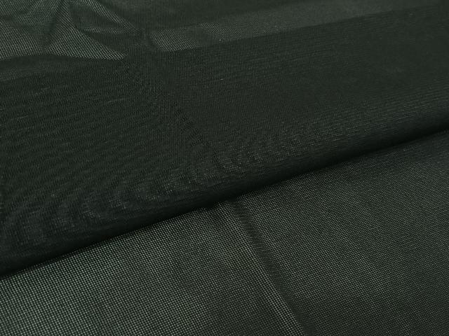 平和屋着物▽道行コート　スリーシーズン　春夏秋　塵除け　黒地　ロング丈　正絹　逸品　AABK9828jh
