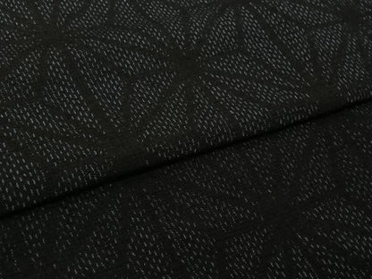 平和屋着物▽上質な紬　単衣　麻の葉文様　三越扱い　正絹　逸品　AABK9845jh