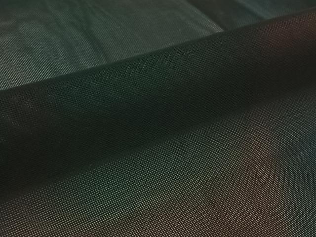 平和屋着物▽道行コート　スリーシーズン　春夏秋　塵除け　霞文　黒地　ロング丈　正絹　逸品　AABK9853jh