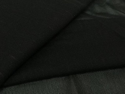 平和屋着物▽道行コート　スリーシーズン　春夏秋　塵除け　黒地　ロング丈　正絹　逸品　AABK9854jh