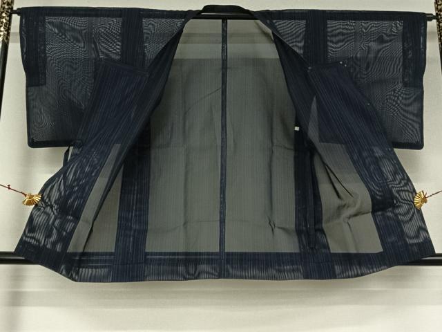 平和屋着物▽道行コート　スリーシーズン　春夏秋　塵除け　縞　洗える着物　AABK9855jh