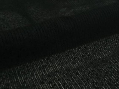 平和屋着物▽道行コート　スリーシーズン　春夏秋　塵除け　黒地　正絹　逸品　AABK9860jh