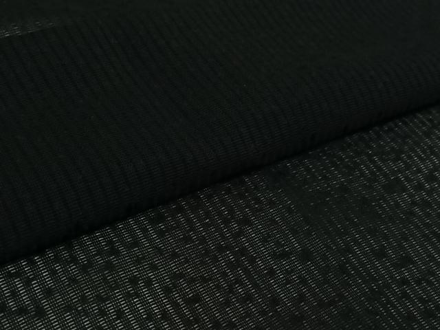 平和屋着物▽道行コート　スリーシーズン　春夏秋　塵除け　黒地　正絹　逸品　AABK9860jh