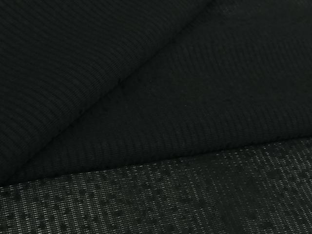 平和屋着物▽道行コート　スリーシーズン　春夏秋　塵除け　黒地　正絹　逸品　AABK9860jh