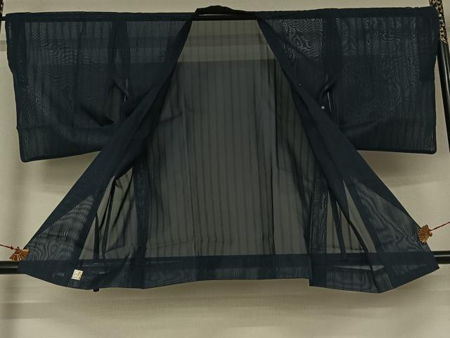 平和屋着物▽道行コート　二部式　スリーシーズン　春夏秋　塵除け　縞　洗える着物　AABK9863jh