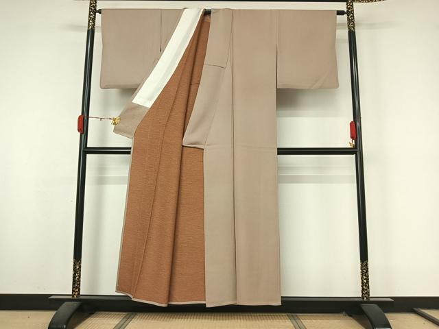 平和屋着物▽上質な小紋　単衣　霞文　暈し染め　正絹　逸品　AABK9869jh