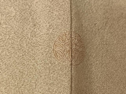平和屋着物▽上質な小紋　単衣　霞文　暈し染め　正絹　逸品　AABK9869jh