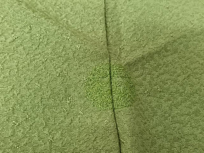 平和屋着物▽豪華色留袖　単衣　中国三大刺繍　汕頭刺繍　スワトウ刺繍　総刺繍　地紙松竹梅　薄萌葱色　正絹　逸品　AABK9875jh