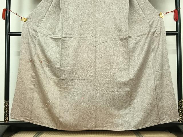 平和屋着物▽訪問着　単衣　総刺繍　吹き寄せ文　金糸　正絹　逸品　AABK9876jh