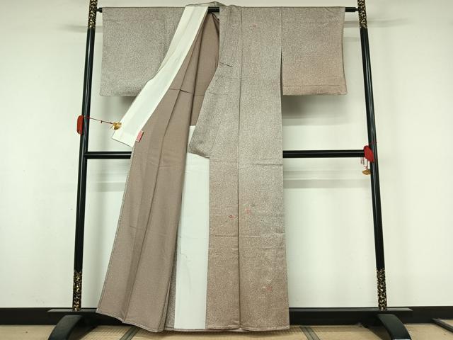 平和屋着物▽訪問着　単衣　総刺繍　吹き寄せ文　金糸　正絹　逸品　AABK9876jh