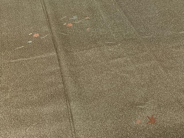 平和屋着物▽訪問着　単衣　総刺繍　吹き寄せ文　金糸　正絹　逸品　AABK9876jh