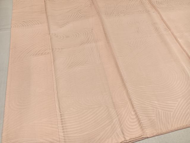 平和屋着物●上質な色無地　立波地紋　正絹　逸品　AABK9882ph