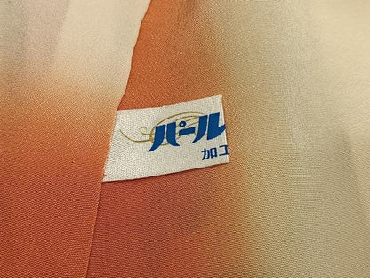 平和屋着物●上質な小紋　型染め　花鳥文　正絹　逸品　AABK9883ph