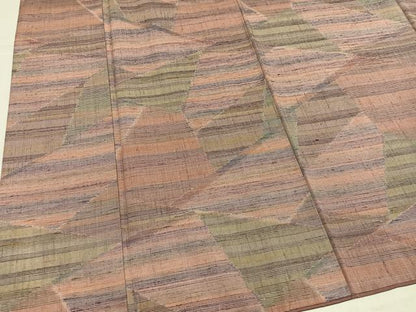 平和屋着物●上質な紬　切嵌文　正絹　逸品　AABK9887ph